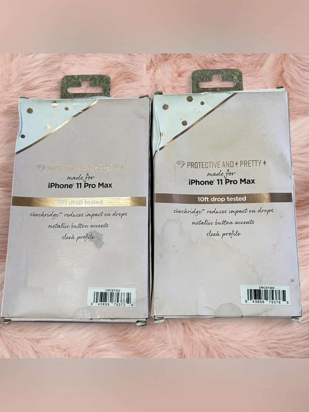 Glitter & Floral iPhone 11 Pro Max Case Duo - Rose Gold Glitter and Beige Floral